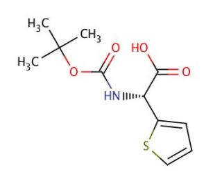 Boc-(R)-2-thienylglycine (CAS 74562-03-1) - chemical structure image