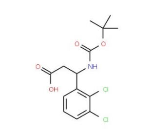 Boc-(R)-3-amino-3-(2,3-dichlorophenyl)propionic acid (CAS 500788-91-0) - chemical structure image