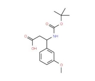 Boc-(R)-3-amino-3-(3-methoxyphenyl)propionic acid (CAS 500788-86-3) - chemical structure image