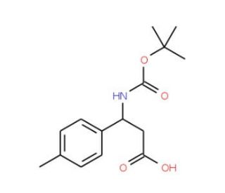 Boc-(R)-3-amino-3-(4-methylphenyl)propionic acid (CAS 479064-97-6) - chemical structure image