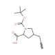 Boc-(R)-4-(2-propynyl)-L-proline (CAS 959581-98-7) - chemical structure image