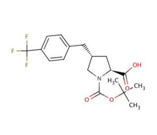 Boc-(R)-4-[4-(trifluoromethyl)benzyl]-L-proline (CAS 957311-17-0) - chemical structure image