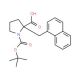 Boc-(R)-alpha-(1-naphthalenylmethyl)proline (CAS 706806-79-3) - chemical structure image