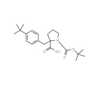 Boc-(R)-&alpha;-(4-tert-butylbenzyl)-Pro-OH (CAS 957310-66-6) - chemical structure image