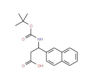 Boc-(R,S)-3-amino-3-(2-naphthyl)propionic acid (CAS 268542-15-0) - chemical structure image