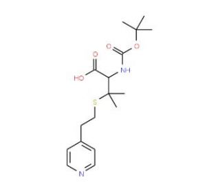 Boc-S-[2-(4-pyridyl)ethyl]-DL-penicillamine - chemical structure image