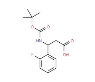 Boc-(S)-3-amino-3-(2-fluorophenyl)propionic acid (CAS 500770-71-8) - chemical structure image
