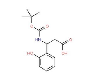Boc-(S)-3-amino-3-(2-hydroxyphenyl)propionic acid (CAS 499995-78-7) - chemical structure image