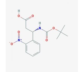 Boc-(S)-3-amino-3-(2-nitrophenyl)propionic acid (CAS 500770-83-2) - chemical structure image