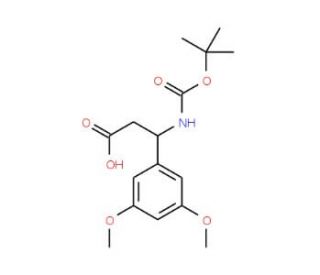 Boc-(S)-3-amino-3-(3,5-dimethoxyphenyl)propionic acid (CAS 499995-85-6) - chemical structure image