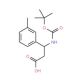 Boc-(S)-3-amino-3-(3-methylphenyl)propionic acid (CAS 499995-75-4) - chemical structure image