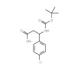 Boc-(S)-3-amino-3-(4-chlorophenyl)propionic acid (CAS 479064-90-9) - chemical structure image
