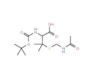 Boc-S-acetamidomethyl-D-penicillamine (CAS 201421-14-9) - chemical structure image