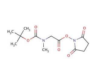 Boc-sarcosine N-hydroxysuccinimide ester (CAS 80621-90-5) - chemical structure image