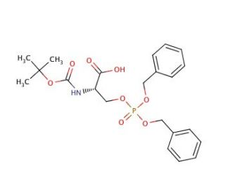 Boc-Ser(PO3Bzl2)-OH (CAS 90013-45-9) - chemical structure image