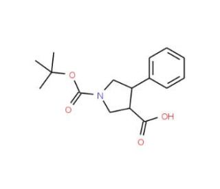 Boc-trans-DL-beta-Pro-4-(phenyl)-OH (CAS 221142-28-5) - chemical structure image