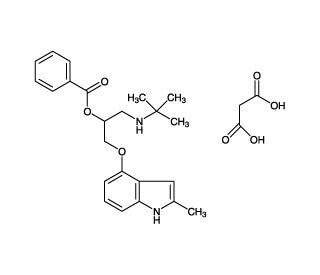 Bopindolol malonate (CAS 62658-64-4) - chemical structure image