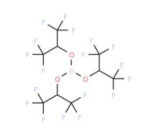 Boric acid tris(2H-hexafluoroisopropyl) ester (CAS 6919-80-8) - chemical structure image