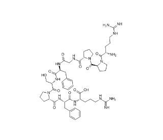 Bradykinin (CAS 58-82-2) - chemical structure image
