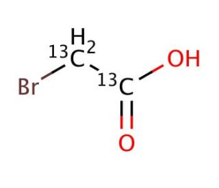 Bromoacetic acid-13C2 (CAS 52947-00-9) - chemical structure image