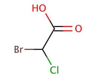 Bromochloroacetic acid (CAS 5589-96-8) - chemical structure image