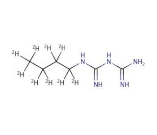 Buformin-d9 (CAS 692-13-7 (unlabeled)) - chemical structure image