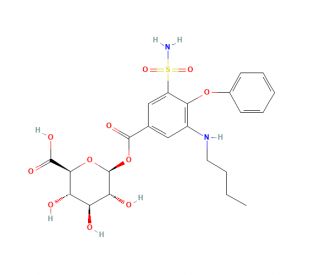 Bumetanide &beta;-D-Glucuronide (CAS 102623-14-3) - chemical structure image