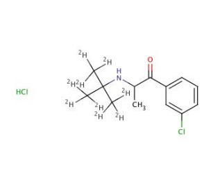 Bupropion-d9 Hydrochloride (CAS 31677-93-7 (unlabeled)) - chemical structure image