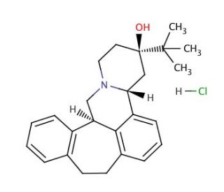 (&minus;)-Butaclamol hydrochloride (CAS 55528-08-0) - chemical structure image