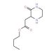 Butyl 2-(3-oxo-2-piperazinyl)acetate (CAS 90973-88-9) - chemical structure image