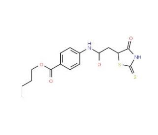 Butyl 4-{[(2-mercapto-4-oxo-4,5-dihydro-1,3-thiazol-5-yl)acetyl]amino}benzoate - chemical structure image