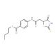 Butyl 4-{[(2-mercapto-4-oxo-4,5-dihydro-1,3-thiazol-5-yl)acetyl]amino}benzoate - chemical structure image