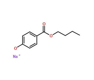 Butyl 4-hydroxybenzoate sodium salt (CAS 36457-20-2) - chemical structure image