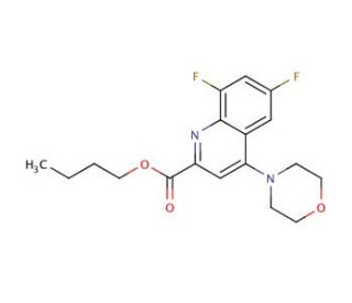 Butyl 6,8-difluoro-4-morpholinoquinoline-2-carboxylate - chemical structure image