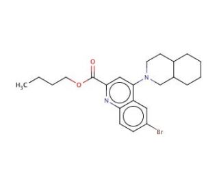 Butyl 6-bromo-4-((4aR,8aS)-octahydroisoquinolin-2(1H)-yl)quinoline-2-carboxylate - chemical structure image