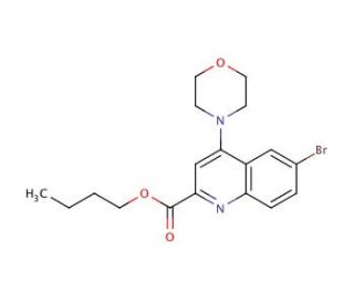 Butyl 6-bromo-4-morpholinoquinoline-2-carboxylate - chemical structure image