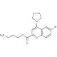 Butyl 6-bromo-4-(pyrrolidin-1-yl)quinoline-2-carboxylate - chemical structure image