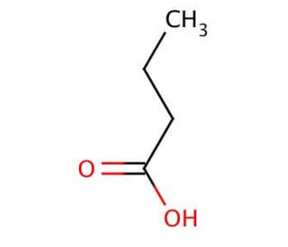 Butyric acid (CAS 107-92-6) - chemical structure image