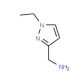 C-(1-Ethyl-1H-pyrazol-3-yl)-methylamine - chemical structure image