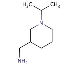 C-(1-Isopropyl-piperidin-3-yl)-methylamine (CAS 875400-96-7) - chemical structure image