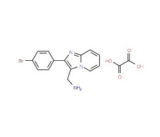 C-[2-(4-Bromo-phenyl)-imidazo[1,2-a]pyridin-3-yl]-methylamine oxalate - chemical structure image