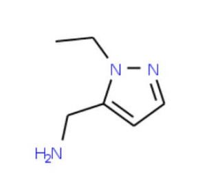 C-(2-Ethyl-2H-pyrazol-3-yl)-methylamine - chemical structure image