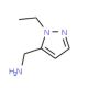 C-(2-Ethyl-2H-pyrazol-3-yl)-methylamine - chemical structure image