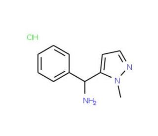 C-(2-Methyl-2H-pyrazol-3-yl)-C-phenyl-methylamine hydrochloride - chemical structure image
