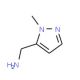 C-(2-Methyl-2H-pyrazol-3-yl)-methylamine - chemical structure image