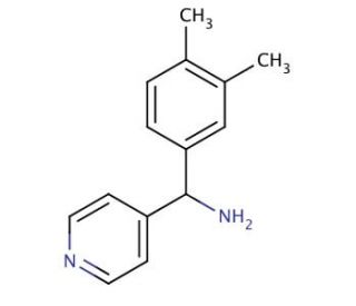 C-(3,4-Dimethyl-phenyl)-C-pyridin-4-yl-methylamine (CAS 889939-64-4) - chemical structure image