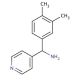 C-(3,4-Dimethyl-phenyl)-C-pyridin-4-yl-methylamine (CAS 889939-64-4) - chemical structure image