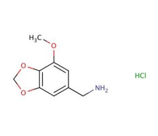 C-(7-Methoxy-benzo[1,3]dioxol-5-yl)-methylamine hydrochloride - chemical structure image