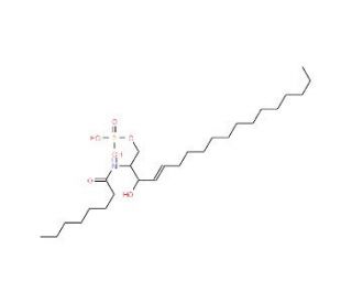 C8 Ceramide-1-phosphate (CAS 887353-95-9) - chemical structure image