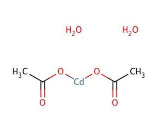 Cadmium acetate dihydrate (CAS 5743-04-4) - chemical structure image